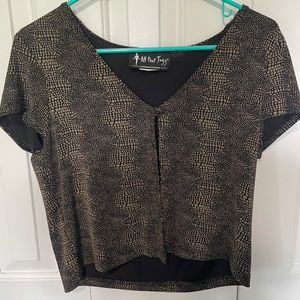 Snake skin pattern top